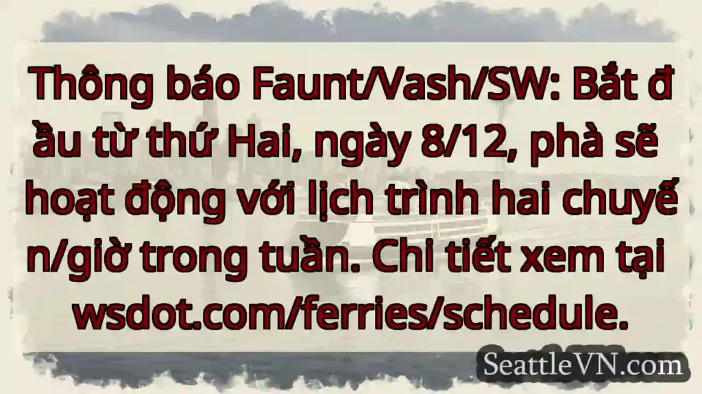 Phà: Tăng chuyến từ 8/12!