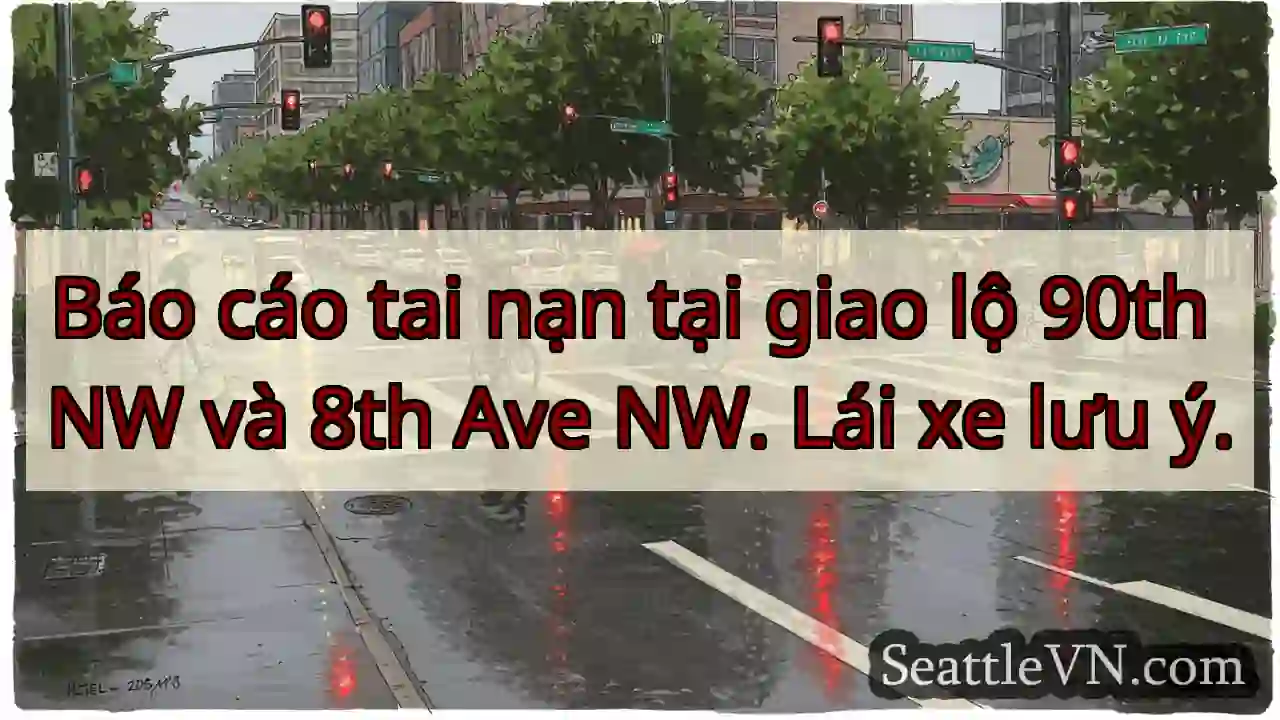Cảnh báo tai nạn! Giao lộ 90th & 8th.