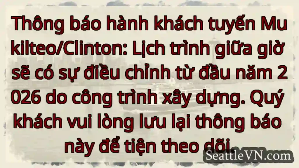 Lịch trình thay đổi từ 2026! Lưu ý nhé.