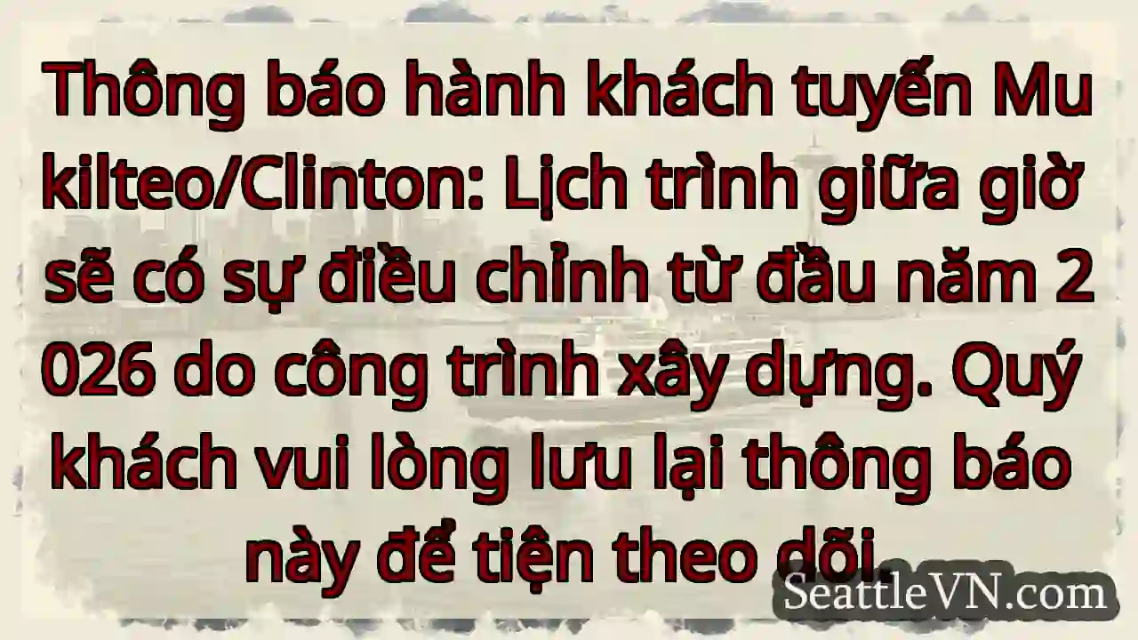 Lịch trình thay đổi từ 2026! Lưu ý nhé.
