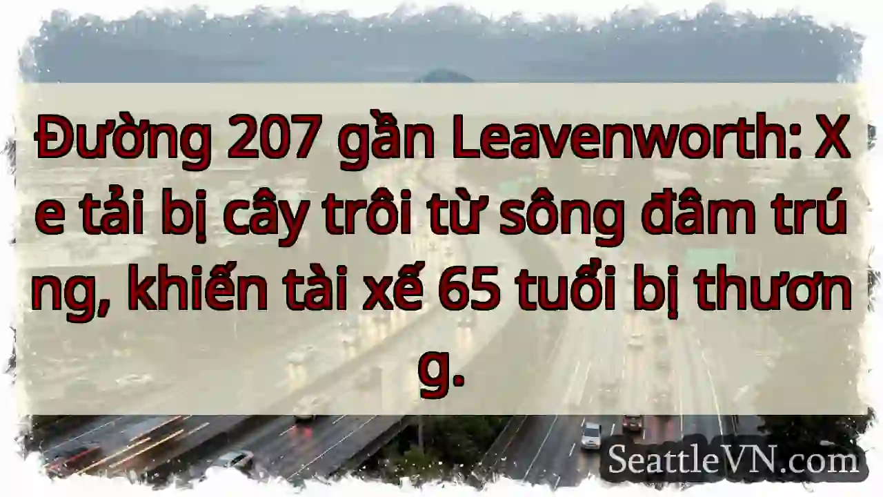Xe tải đâm cây, tài xế bị thương!