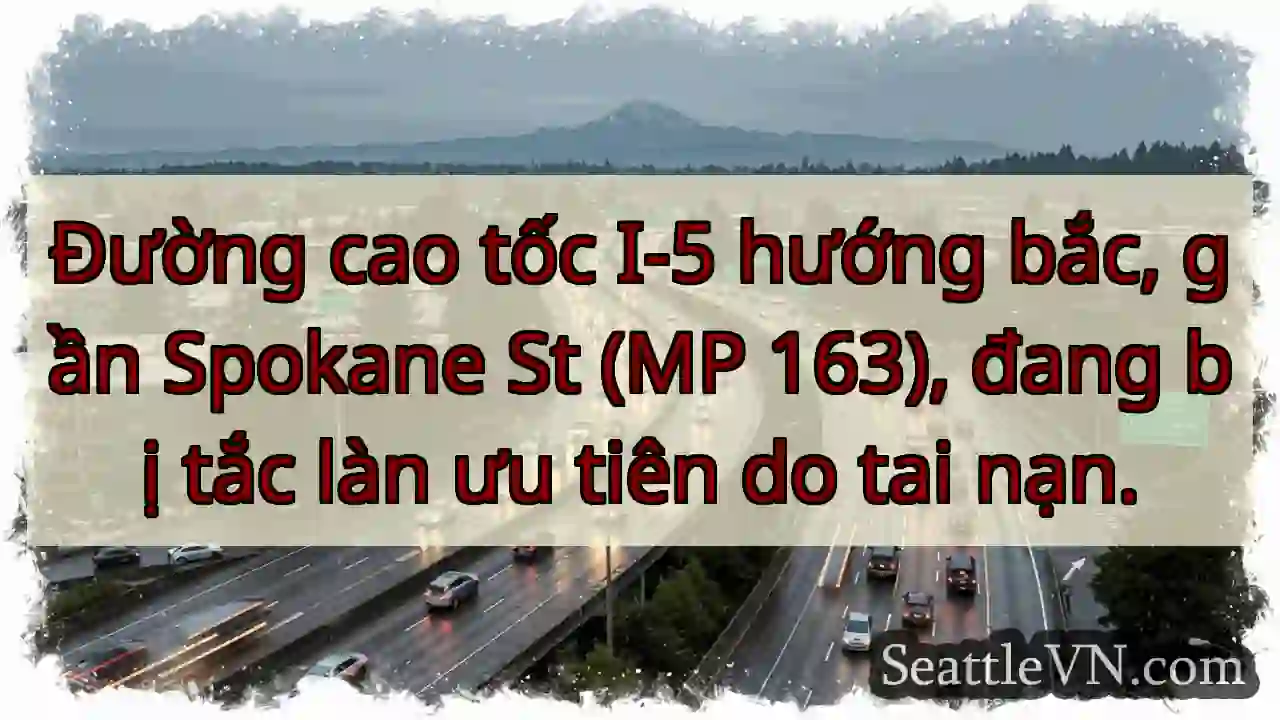 Tắc làn I-5 Bắc, gần Spokane St.