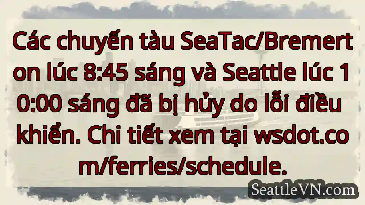 Hủy chuyến tàu! Xem thông tin chi tiết.