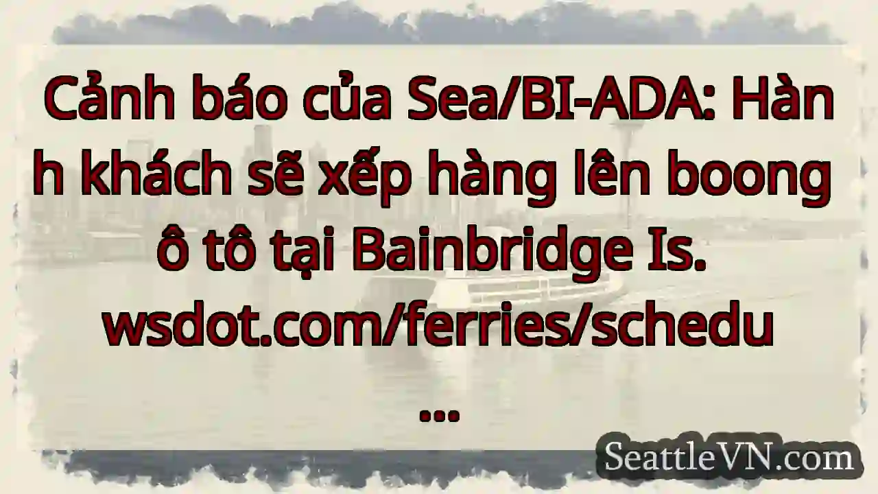 Cảnh báo của Sea/BI-ADA: Hành khách sẽ xếp hàng