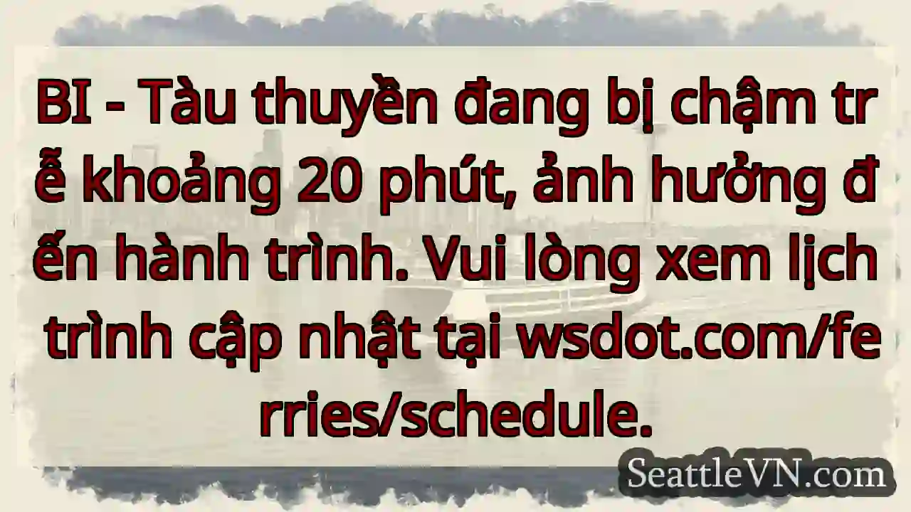 Tàu chậm trễ 20 phút! ⛴️