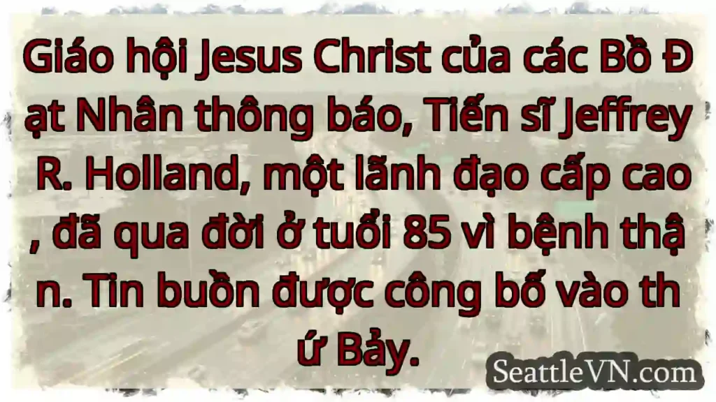 Tiến sĩ Holland qua đời. Xin vĩnh biệt.