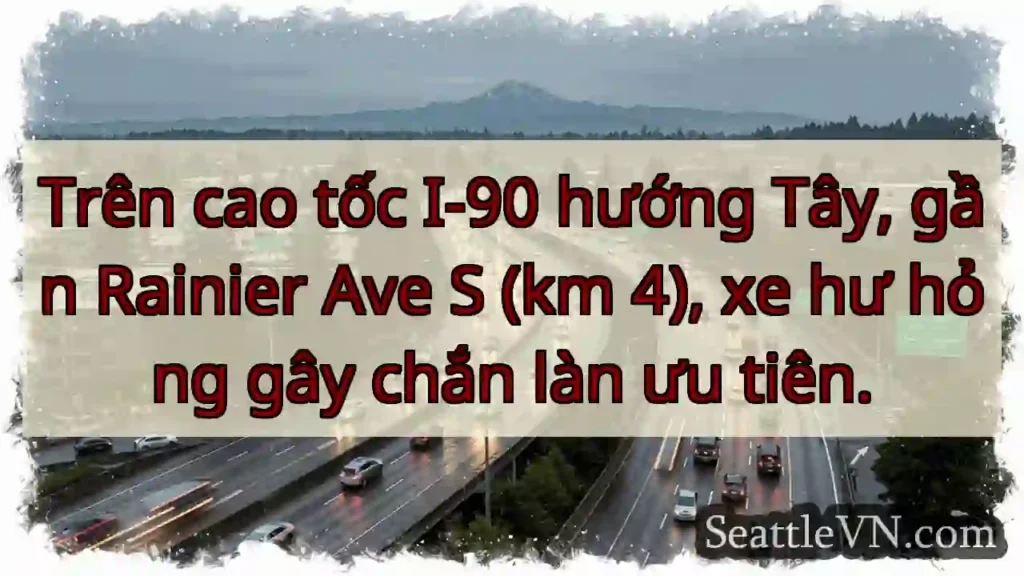 Cháy xe I-90! Chặn làn.