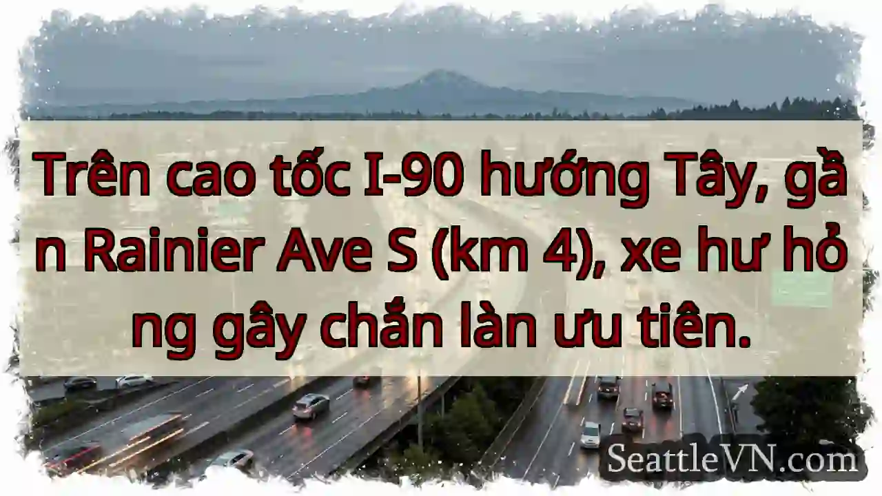 Cháy xe I-90! Chặn làn.