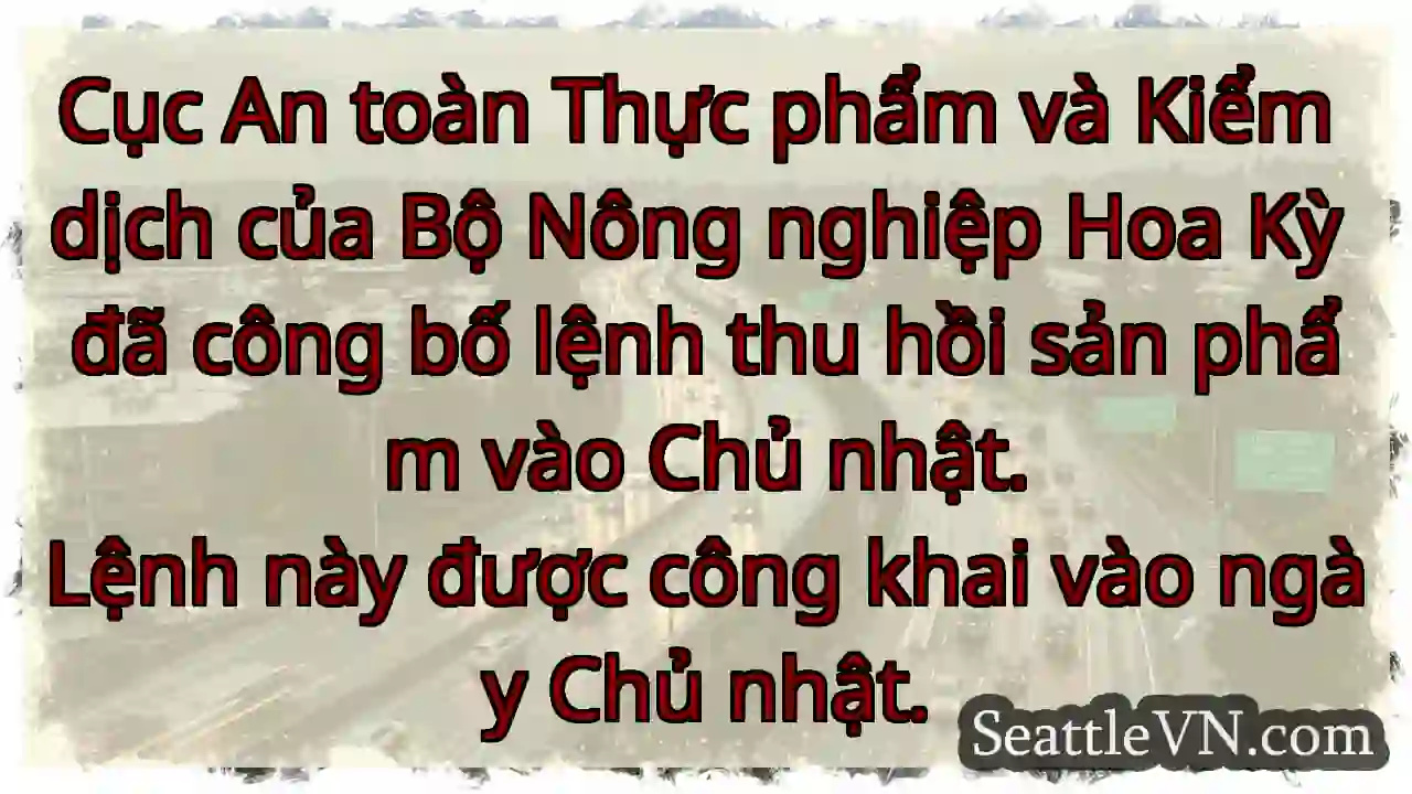 Thu hồi sản phẩm: Cảnh báo!