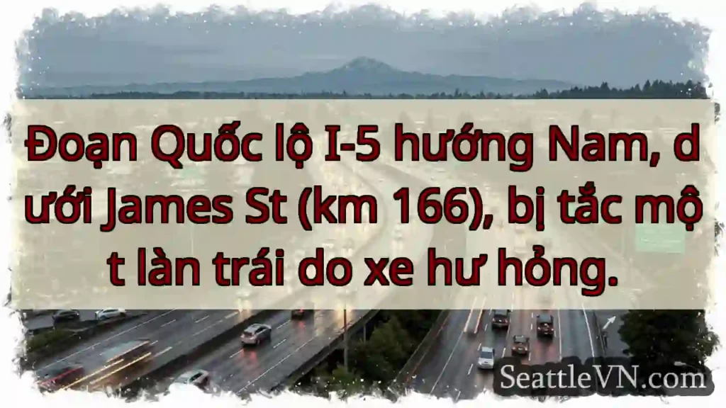 Tắc làn trái I-5 Nam, James St.