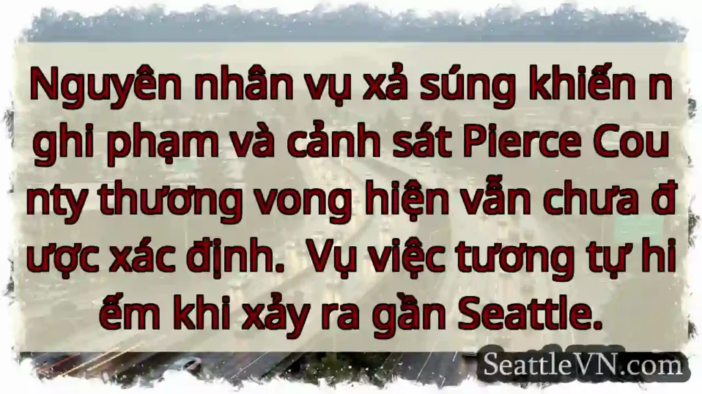 Xả súng Pierce County: Nguyên nhân chưa rõ.