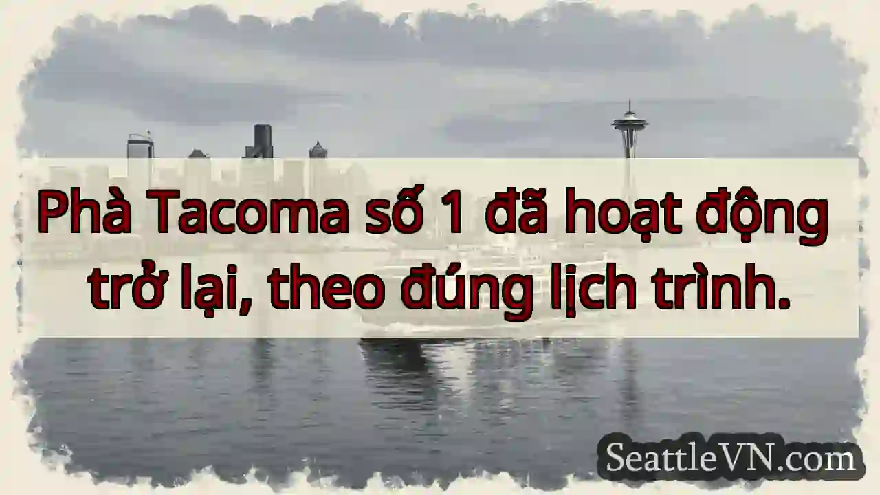 Phà Tacoma hoạt động trở lại!