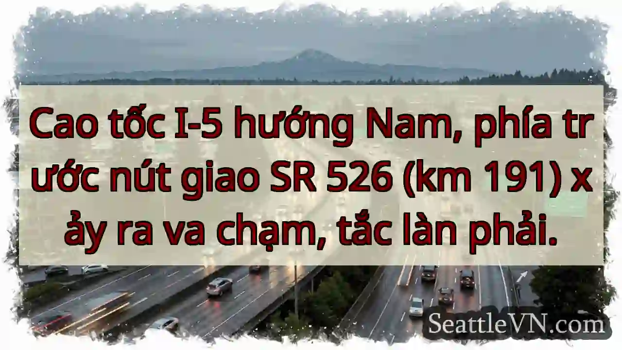 I-5 Nam: Va chạm, tắc làn phải