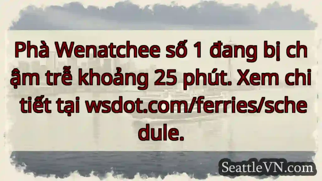 Phà chậm trễ 25 phút!