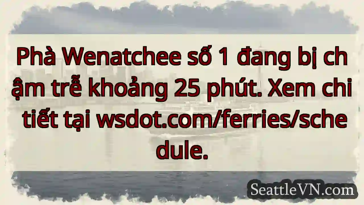 Phà chậm trễ 25 phút!