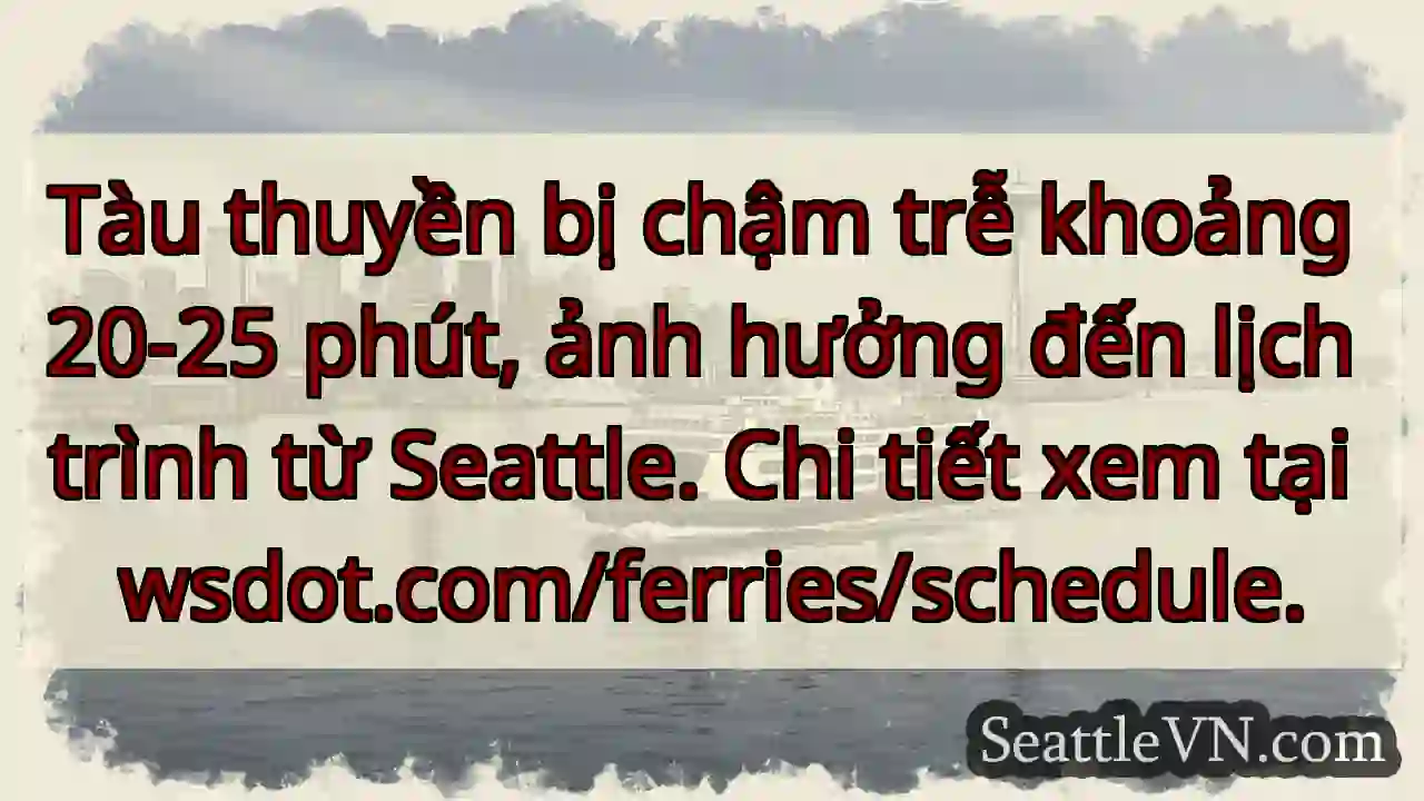 Tàu chậm 20-25 phút! ⛴️