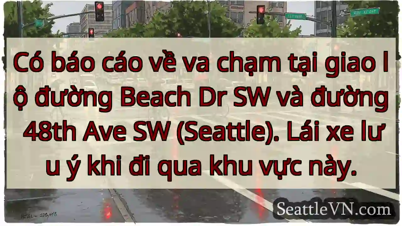 Cảnh báo va chạm! Giao lộ Beach Dr & 48th Ave