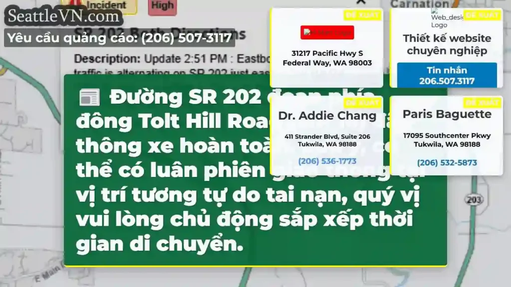 SR 202 thông xe! Lưu ý luân phiên.