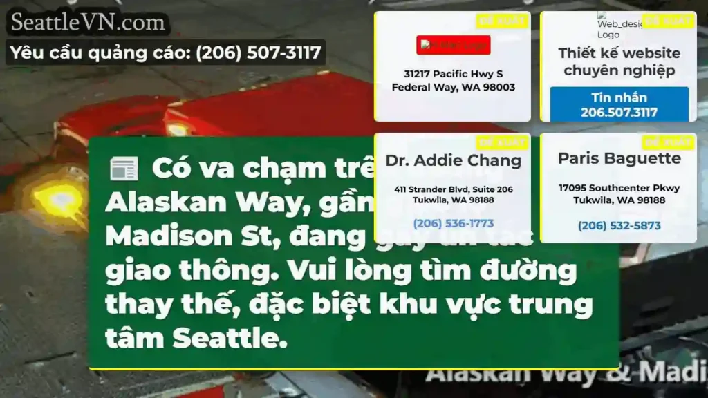 Ùn tắc Alaskan Way! Tìm đường khác.