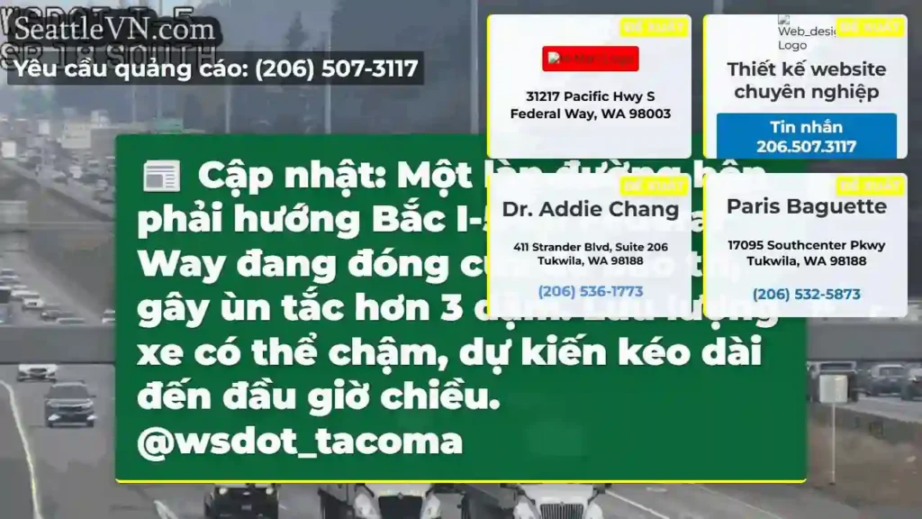 Ùn tắc I-5: Đóng làn đường!