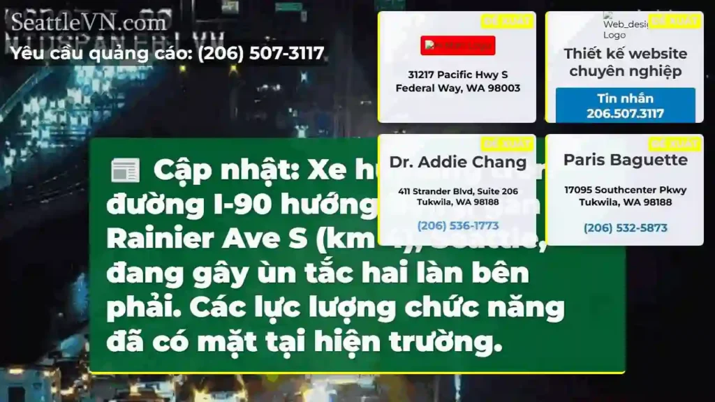 Ùn tắc I-90, gần Rainier Ave!