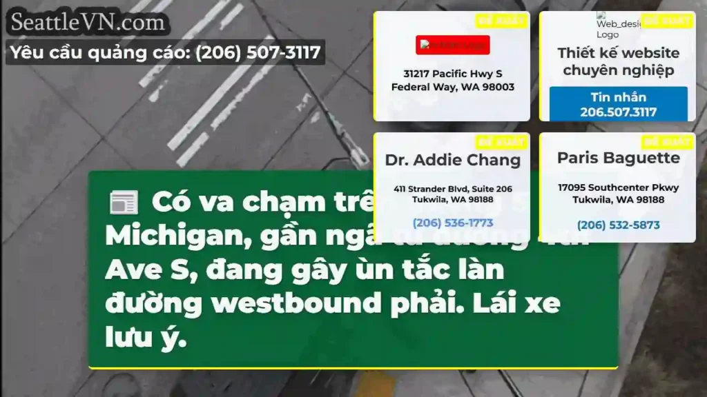 Ùn tắc S Michigan! Chú ý làn phải.