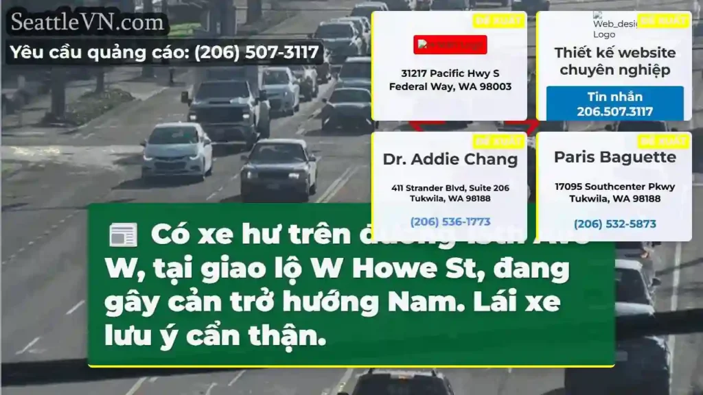 Xe hư! 15th Ave W, cẩn thận!