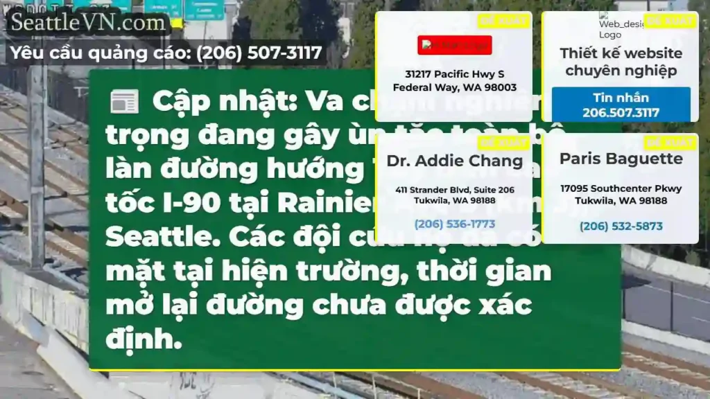 Ùn tắc I-90: Va chạm nghiêm trọng
