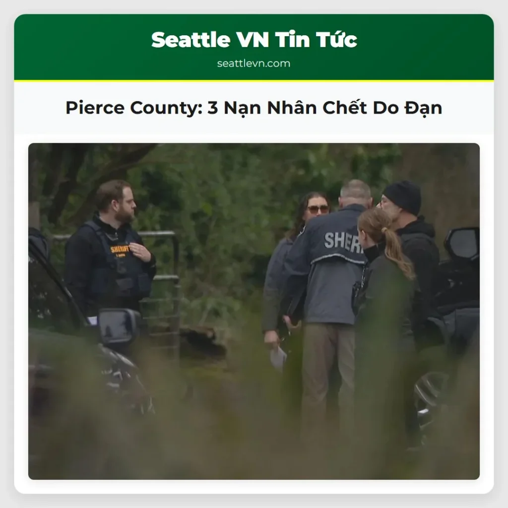 Pierce County: 3 Nạn Nhân Chết Do Đạn