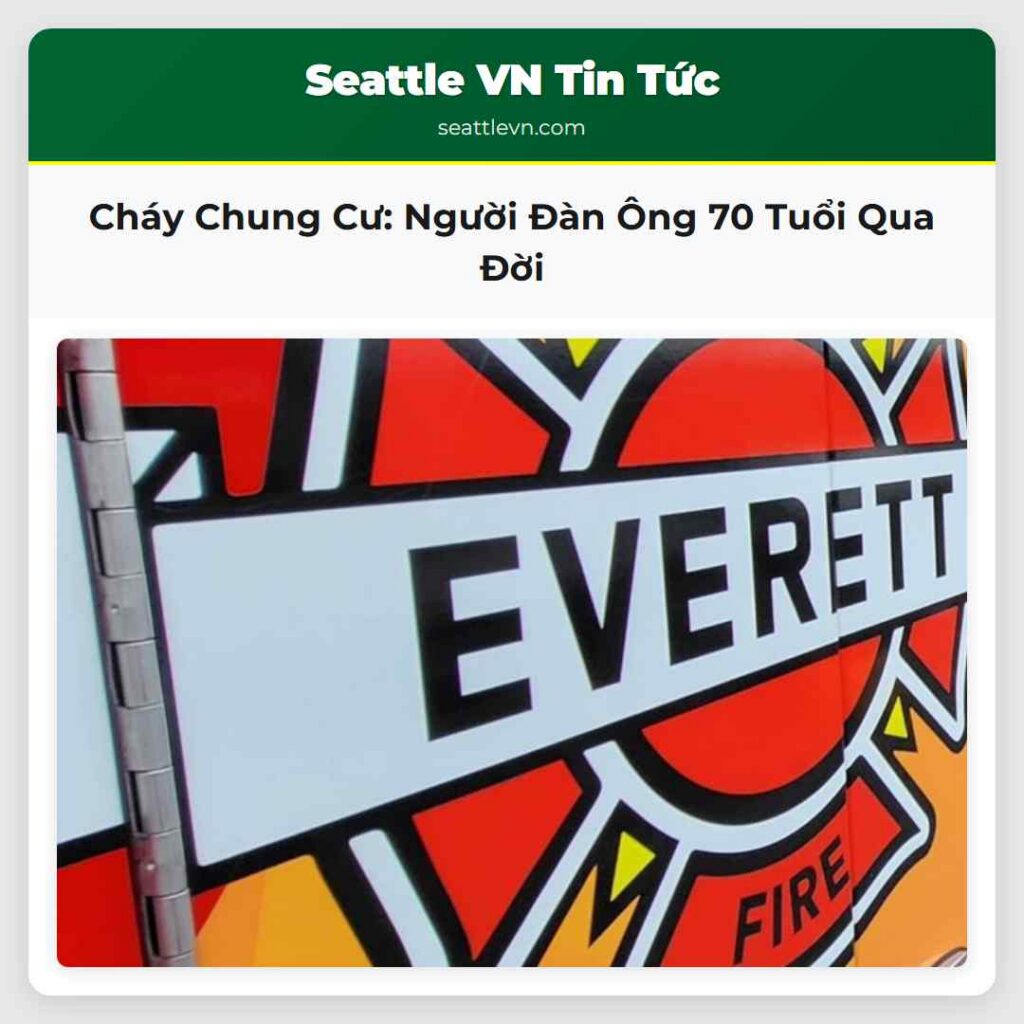 Cháy Chung Cư: Người Đàn Ông 70 Tuổi Qua Đời