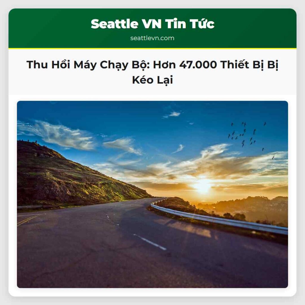Thu Hồi Máy Chạy Bộ: Hơn 47.000 Thiết Bị Bị Kéo