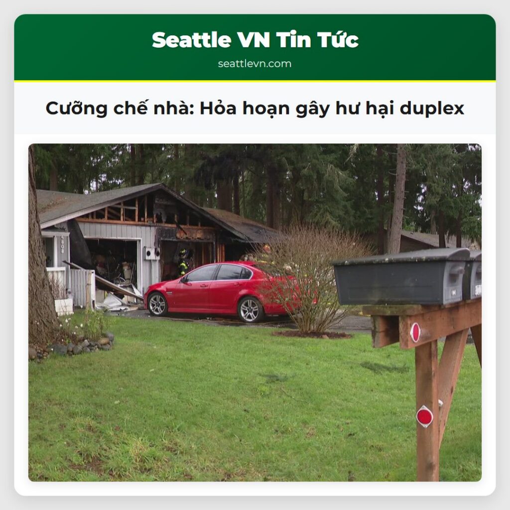 Cưỡng chế nhà: Hỏa hoạn gây hư hại duplex