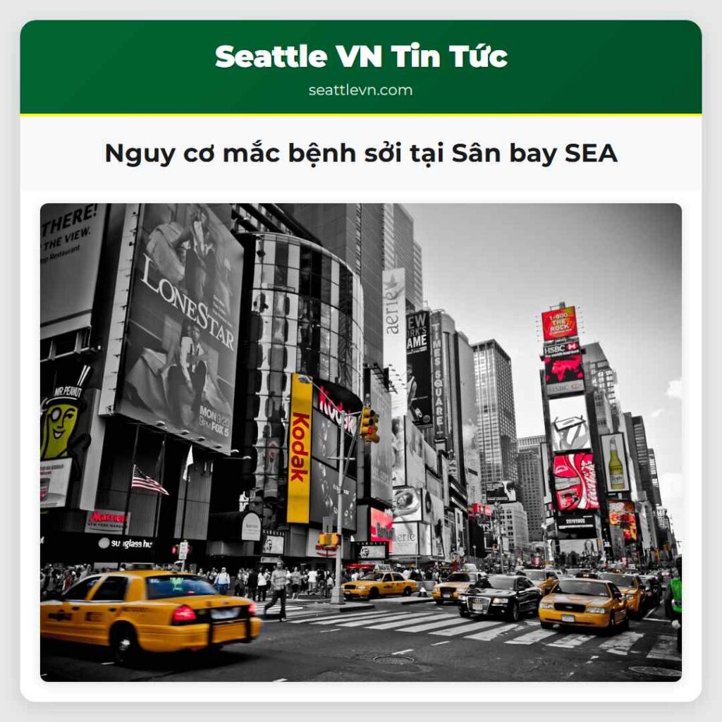 Nguy cơ mắc bệnh sởi tại Sân bay SEA