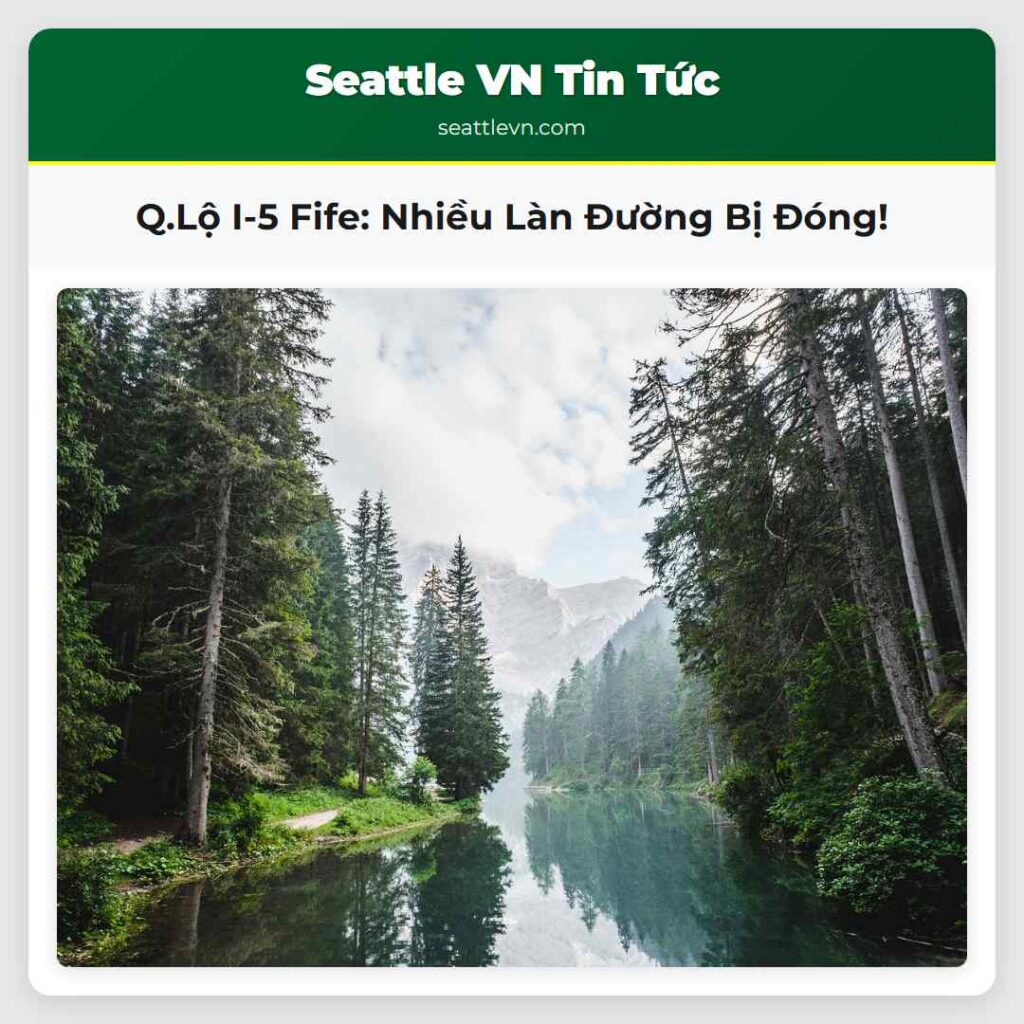 Q.Lộ I-5 Fife: Nhiều Làn Đường Bị Đóng!