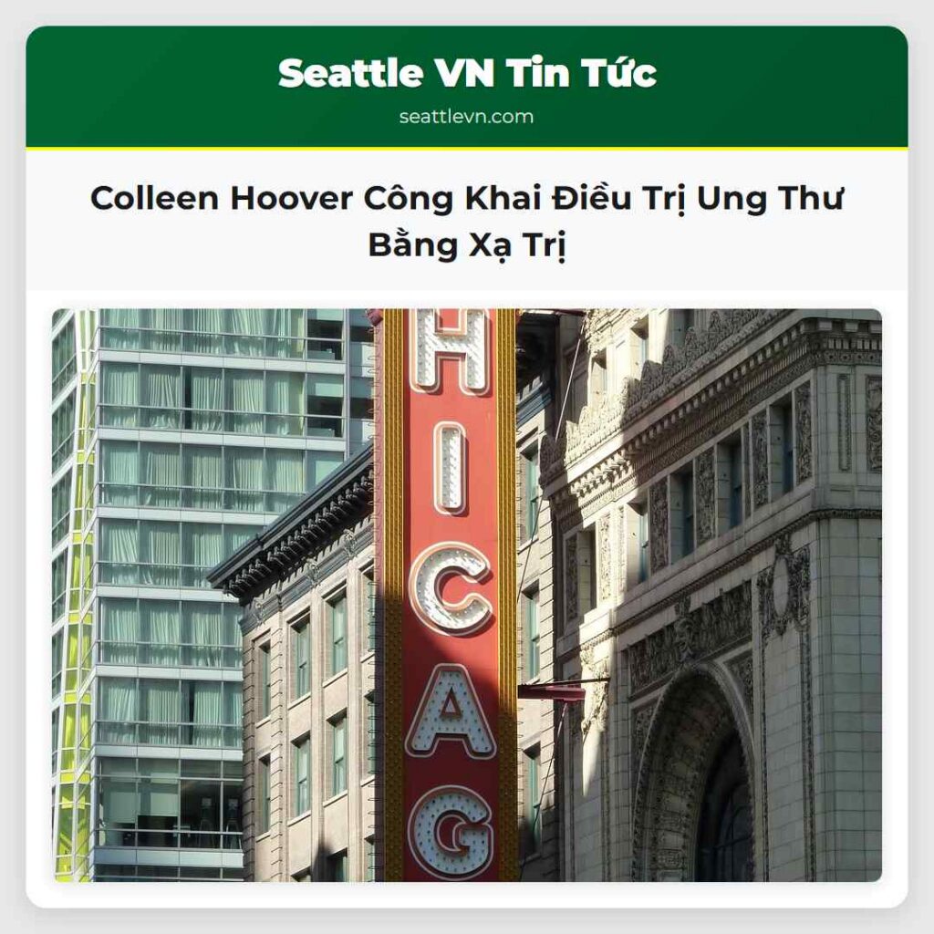 Colleen Hoover Công Khai Điều Trị Ung Thư Bằng Xạ