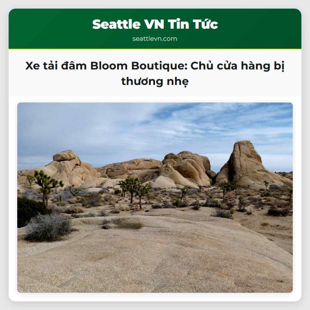 Xe tải đâm Bloom Boutique: Chủ cửa hàng bị thương