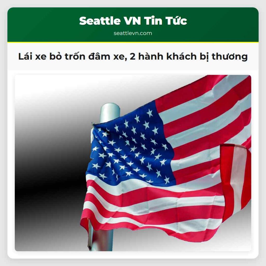 Lái xe bỏ trốn đâm xe, 2 hành khách bị thương