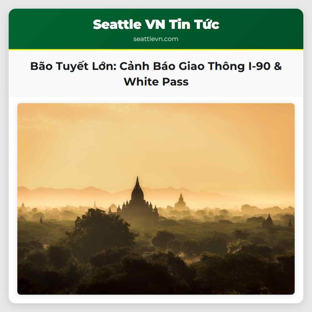 Bão Tuyết Lớn: Cảnh Báo Giao Thông I-90 & White