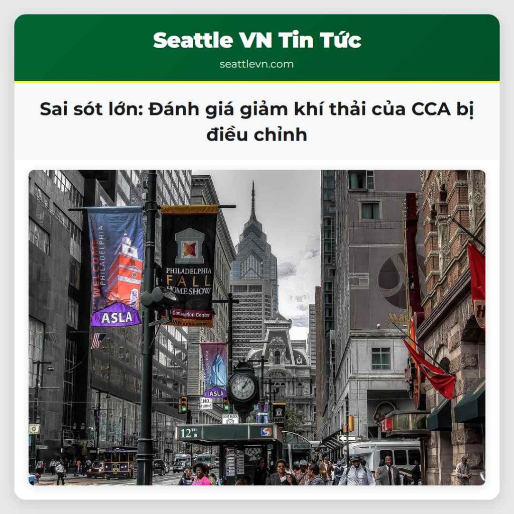 Sai sót lớn: Đánh giá giảm khí thải của CCA bị