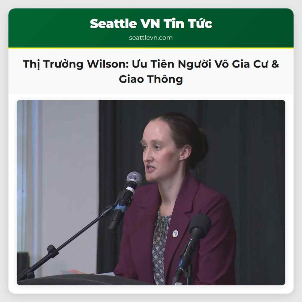 Thị Trưởng Wilson: Ưu Tiên Người Vô Gia Cư & Giao