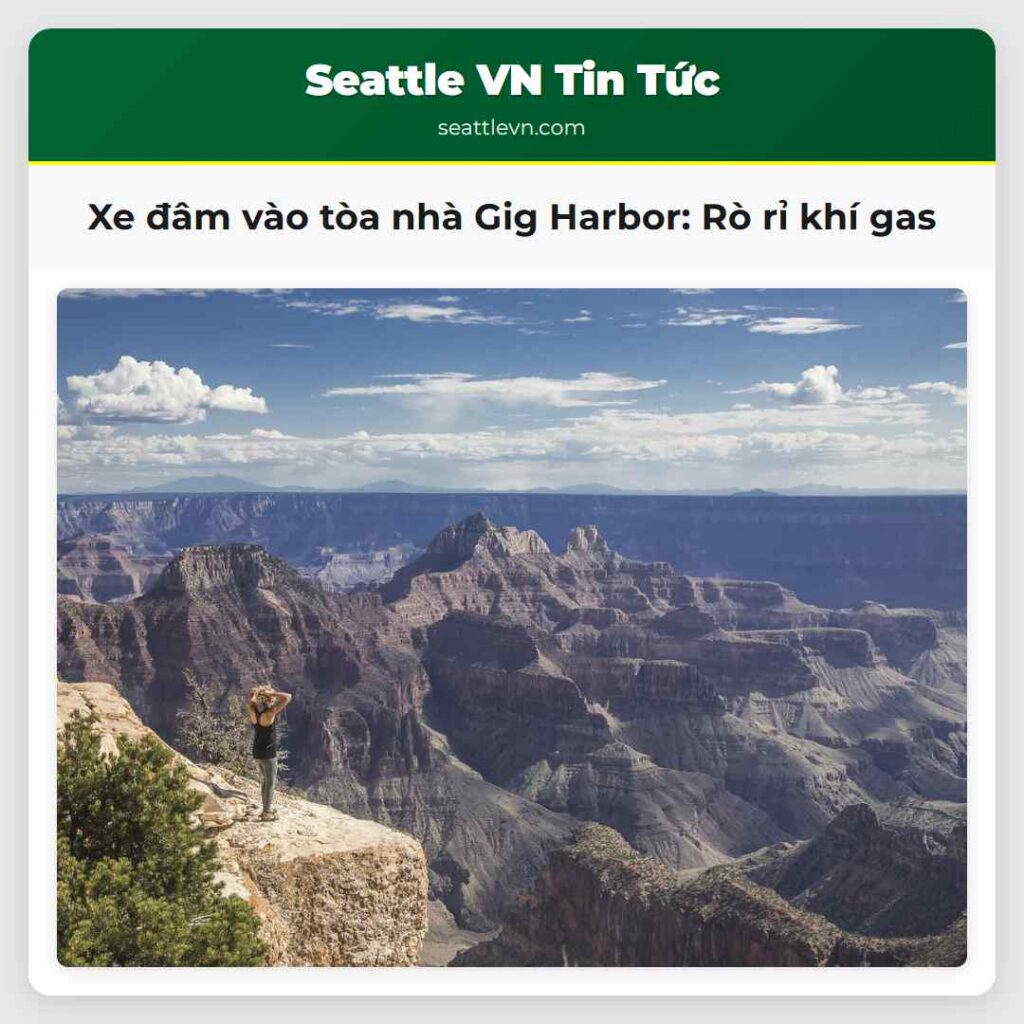 Xe đâm vào tòa nhà Gig Harbor: Rò rỉ khí gas