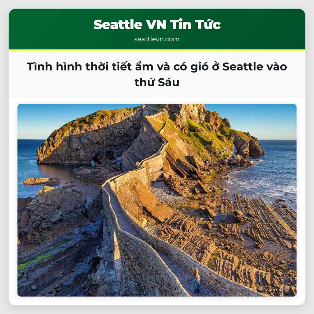 Tình hình thời tiết ẩm và có gió ở Seattle vào