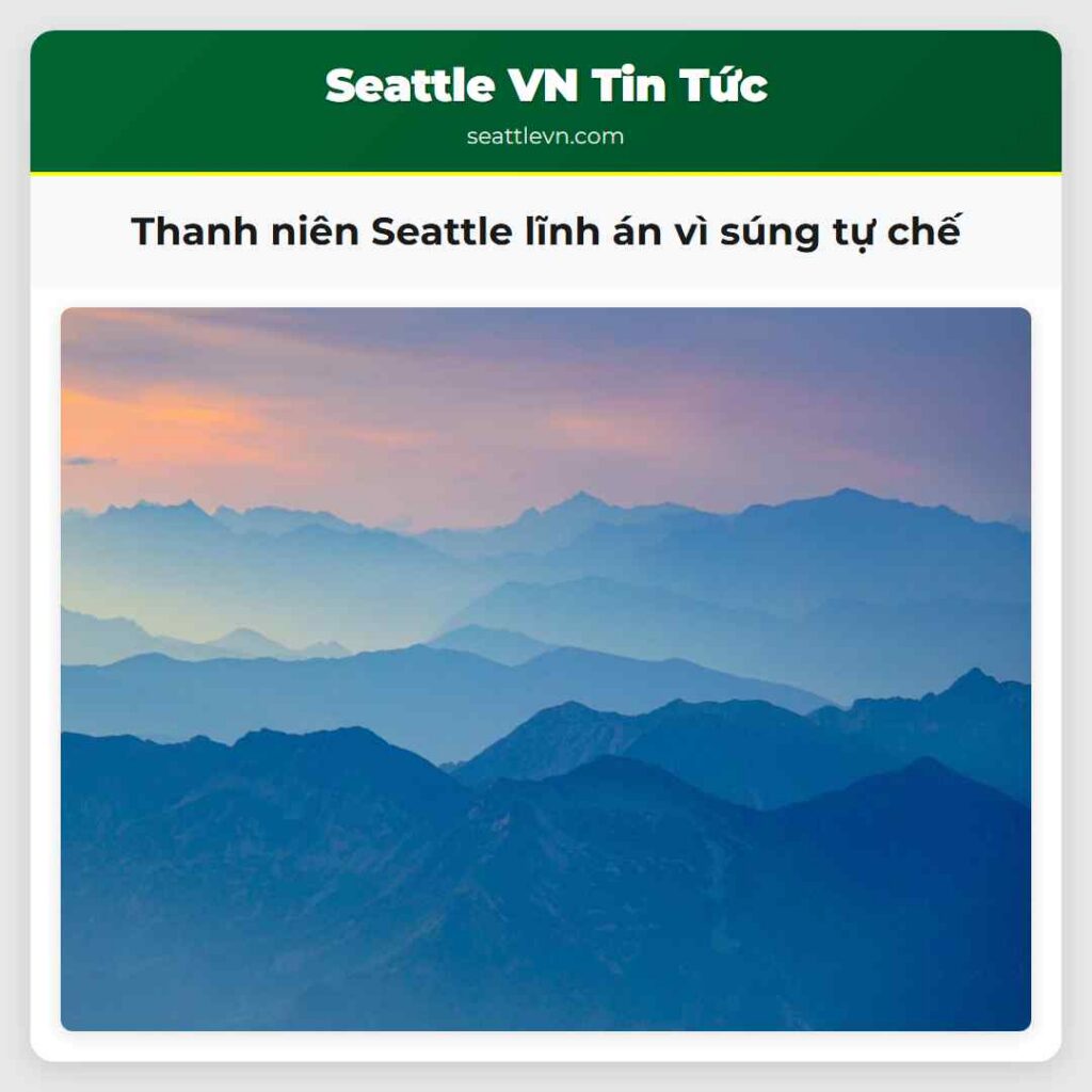 Thanh niên Seattle lĩnh án vì súng tự chế