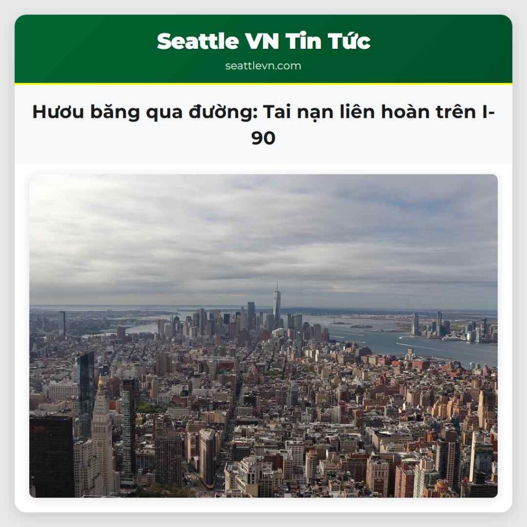 Hươu băng qua đường: Tai nạn liên hoàn trên I-90