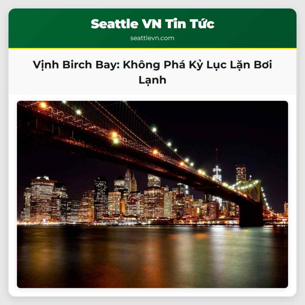 Vịnh Birch Bay: Không Phá Kỷ Lục Lặn Bơi Lạnh