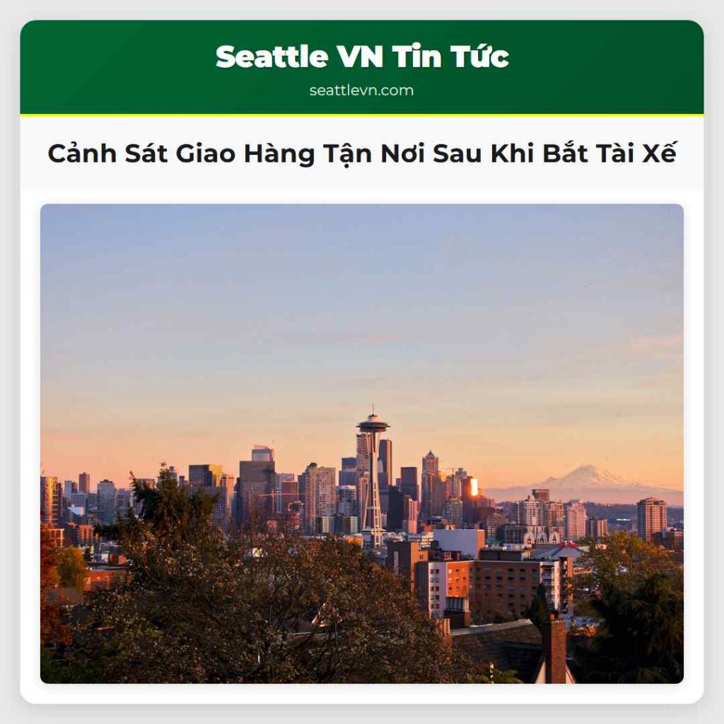 Cảnh Sát Giao Hàng Tận Nơi Sau Khi Bắt Tài Xế