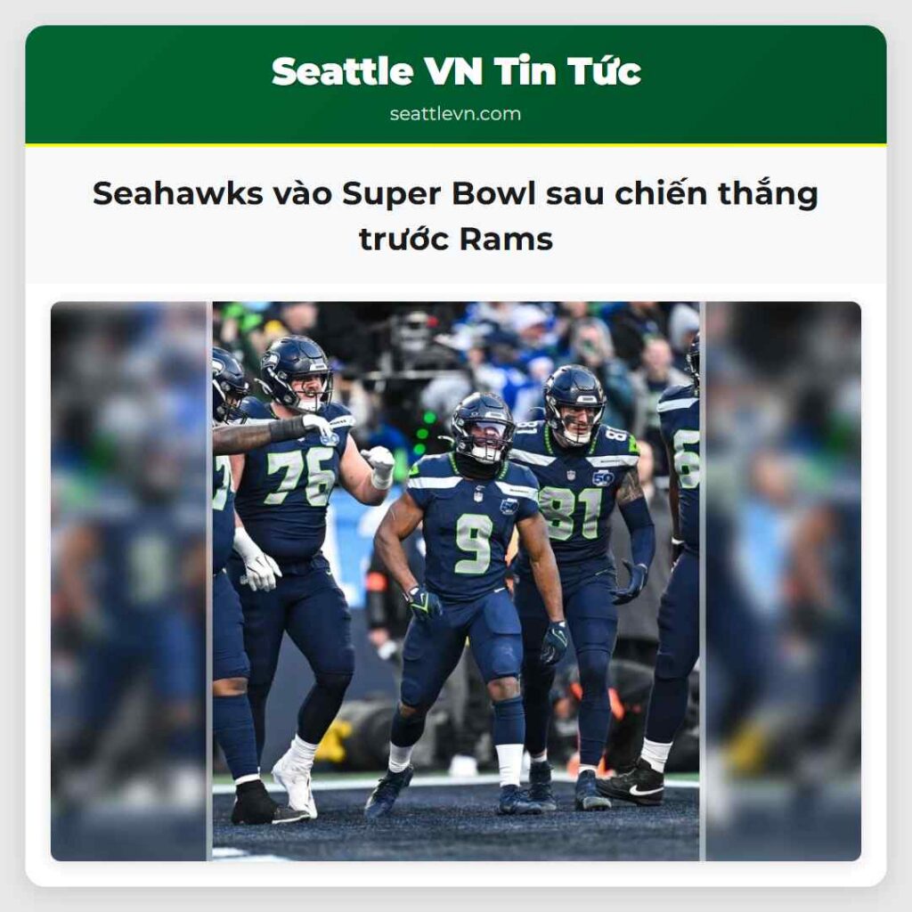 Seahawks vào Super Bowl sau chiến thắng trước Rams
