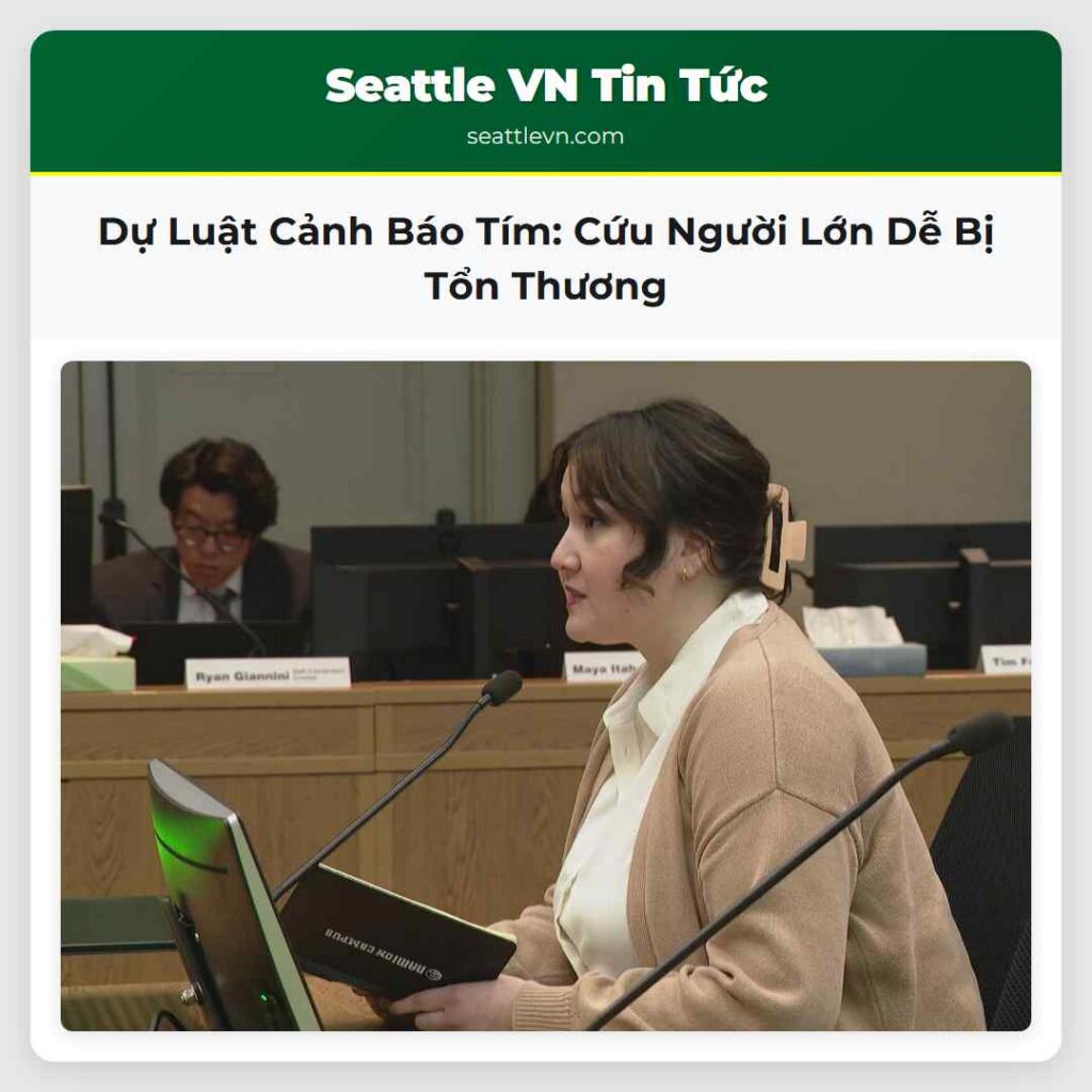 Dự Luật Cảnh Báo Tím: Cứu Người Lớn Dễ Bị Tổn