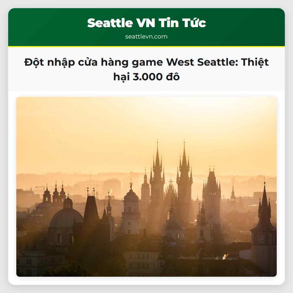 Đột nhập cửa hàng game West Seattle: Thiệt hại