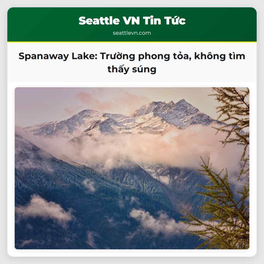Spanaway Lake: Trường phong tỏa, không tìm thấy